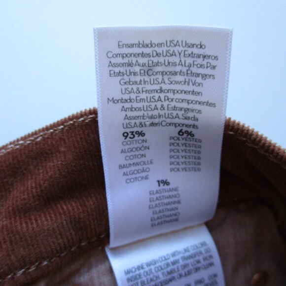 Mother Corduroy TOMCAT ANKLE Pants Women 30 Friar Brown Button Fly Stretch 31x28 - Picture 9 of 16